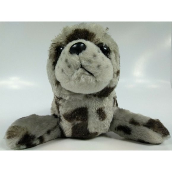 Wild Republic Harbor SEAL PUP Gray Spotted 11" Stuffed Animal Replica Plush Toy - Picture 2 of 9